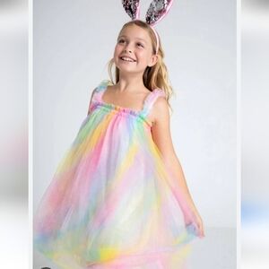 Lola & The Boys Gorgeous Multicolor Tulle Girls Dress Size 10